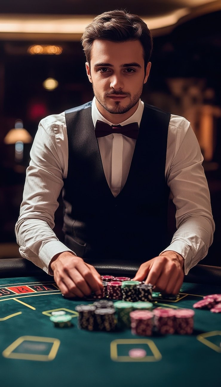 Antarmuka meja Bandar Poker live di aplikasi cantikbet dengan dealer video real-time